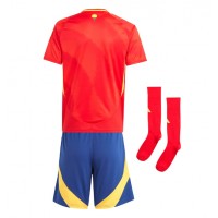 Camisa de time de futebol Espanha Replicas 1º Equipamento Infantil Europeu 2024 Manga Curta (+ Calças curtas)